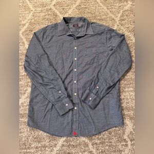 Men’s Size XL UNTUCKIt Solid Gray Dress‎ Shirt Long Sleeve Used Button Up Work
